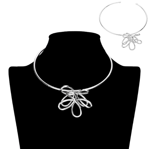 Glaze Silver Necklace (Choker)
