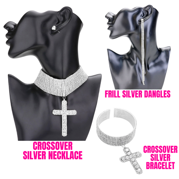 Crossover Silver Necklace