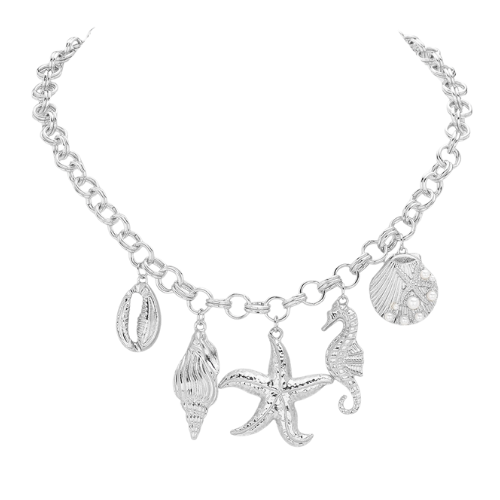Sea Life Silver Necklace