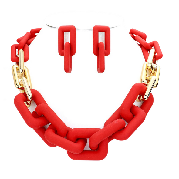 Fire Trendy Link Necklace